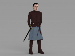 arya stark ready for full color 3d printing 3D Принт Модель