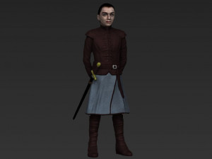 arya stark ready for full color 3d printing 3D Принт Модель