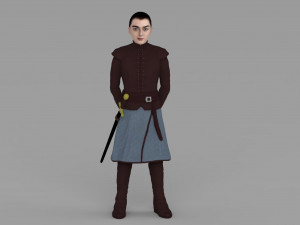 arya stark ready for full color 3d printing 3D Принт Модель
