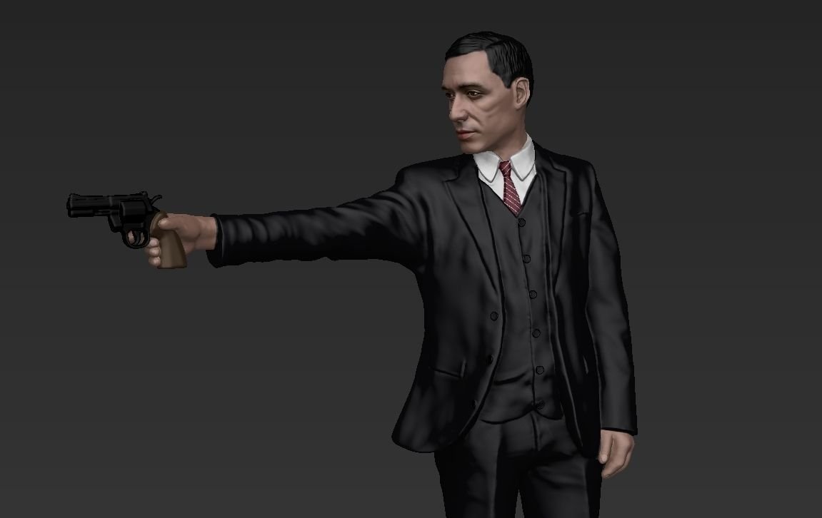 Al Pacino Michael Corleone Godfather For Full Color 3d Printing 3D.