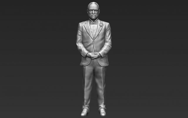marlon brando vito corleone godfather 3d printing ready stl obj Model do druku 3D .c4d .max .obj .3ds .fbx .stl .blend 