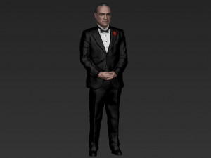 marlon brando vito corleone godfather full color 3d printing 3Dプリントモデル