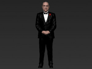 marlon brando vito corleone godfather full color 3d printing 3Dプリントモデル