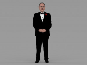 marlon brando vito corleone godfather full color 3d printing 3Dプリントモデル