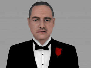 marlon brando vito corleone godfather full color 3d printing 3Dプリントモデル