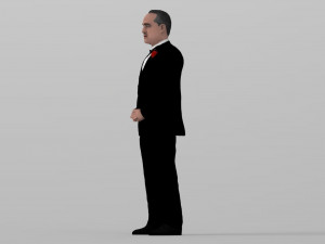 marlon brando vito corleone godfather full color 3d printing 3Dプリントモデル