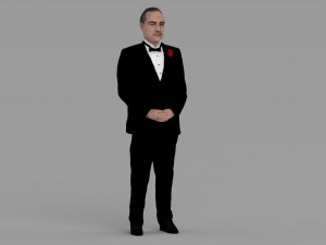 marlon brando vito corleone godfather full color 3d printing 3Dプリントモデル