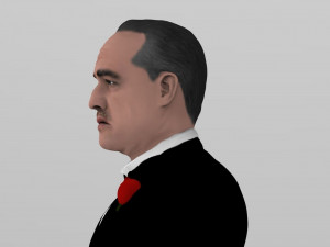marlon brando vito corleone godfather full color 3d printing 3Dプリントモデル