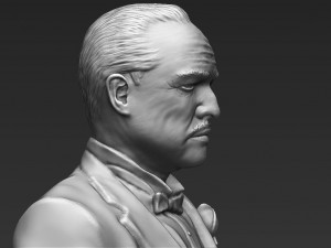 marlon brando vito corleone godfather full color 3d printing 3Dプリントモデル