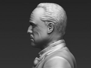 marlon brando vito corleone godfather full color 3d printing 3Dプリントモデル
