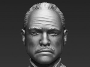 marlon brando vito corleone godfather full color 3d printing 3Dプリントモデル
