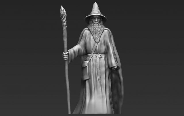 gandalf the lord of the rings hobbit 3d printing ready stl obj 3D Print Model .c4d .max .obj .3ds .fbx .stl .blend 