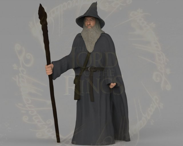 gandalf the lord of the rings hobbit full color 3d printing 3D 프린트 모델 .c4d .max .obj .3ds .fbx .stl .blend 