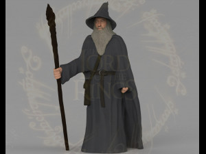 gandalf the lord of the rings hobbit full color 3d printing 3D प्रिंट मॉडल