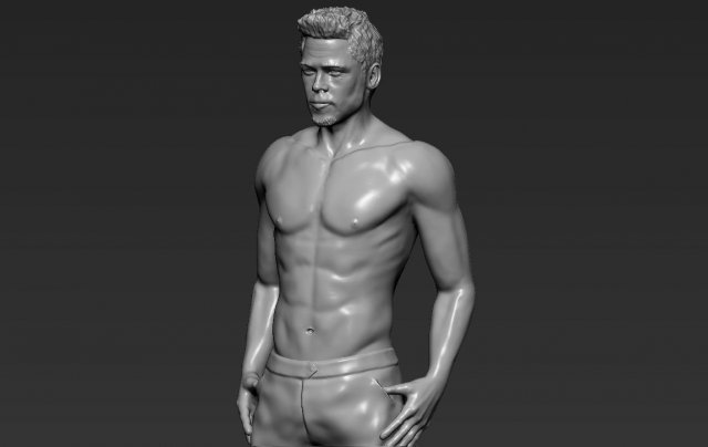 tyler durden brad pitt from fight club 3d printing ready Modello di stampa 3D .c4d .max .obj .3ds .fbx .stl .blend 