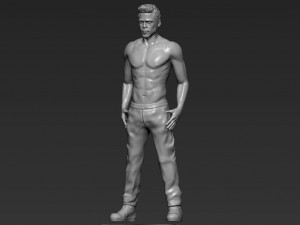 tyler durden brad pitt from fight club 3d printing ready Modello di stampa 3D