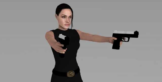 lara croft tomb raider jolie ready for full color 3d printing 3D Print Model .c4d .max .obj .3ds .fbx .stl .blend 