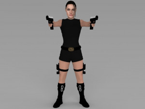 lara croft tomb raider jolie ready for full color 3d printing 3D Print Model