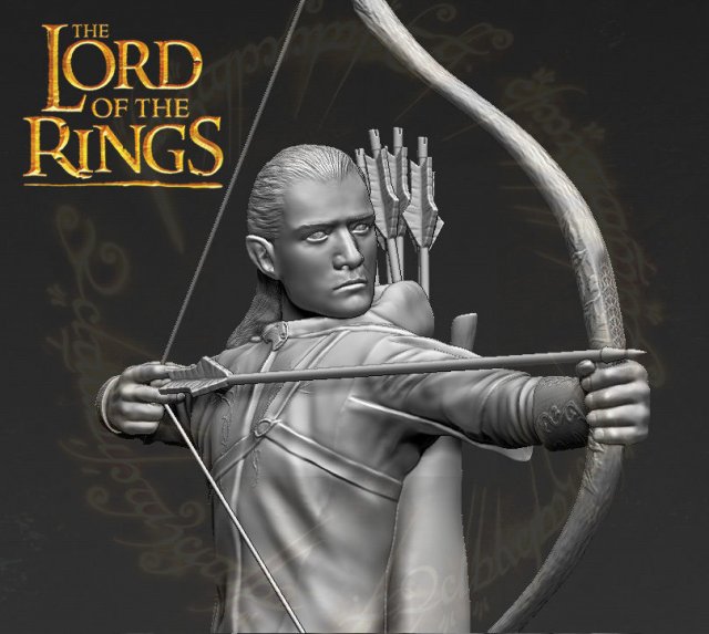 legolas the lord of the rings 3d printing ready stl obj Modello di stampa 3D .c4d .max .obj .3ds .fbx .stl .blend 
