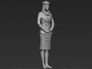 emirates airline stewardess 3d printing ready stl obj Model Cetak 3D