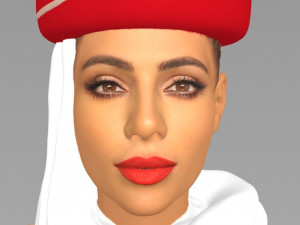 emirates airline stewardess ready for full color 3d printing Modelo de impresión 3D