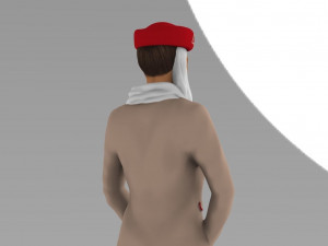 emirates airline stewardess ready for full color 3d printing Modelo de impresión 3D