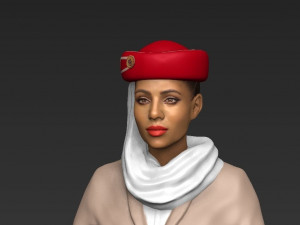 emirates airline stewardess ready for full color 3d printing Modelo de impresión 3D