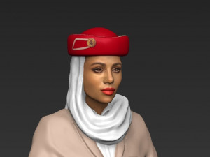 emirates airline stewardess ready for full color 3d printing Modelo de impresión 3D
