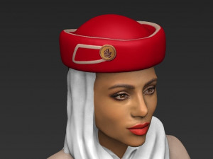 emirates airline stewardess ready for full color 3d printing Modelo de impresión 3D