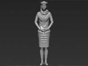 emirates airline stewardess ready for full color 3d printing Modelo de impresión 3D