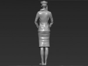 emirates airline stewardess ready for full color 3d printing Modelo de impresión 3D