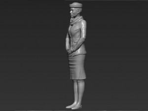 emirates airline stewardess ready for full color 3d printing Modelo de impresión 3D