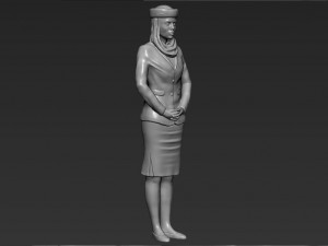 emirates airline stewardess ready for full color 3d printing Modelo de impresión 3D