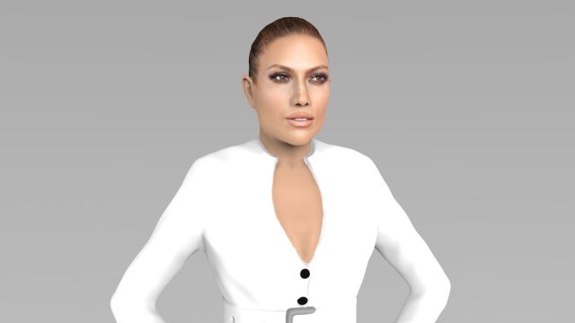 jennifer lopez ready for full color 3d printing 3Dプリントモデル .c4d .max .obj .3ds .fbx .stl .blend 