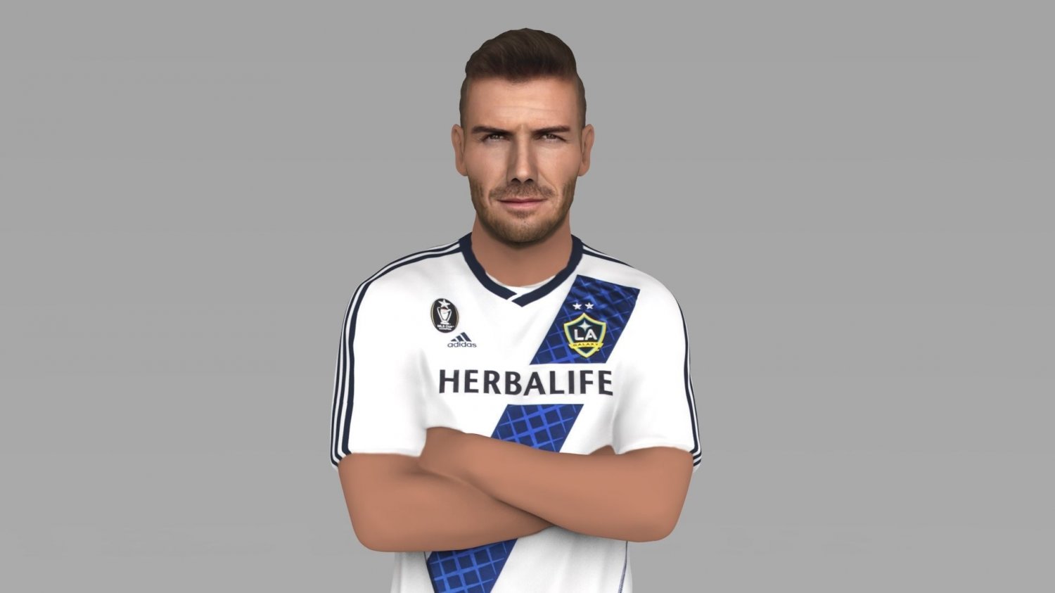 Vintage MLS Adidas LA Galaxy David Beckham Long Sleeve Soccer Jersey