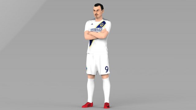 zlatan ibrahimovic la galaxy ready for full color 3d printing 3D Print Model .c4d .max .obj .3ds .fbx .stl .blend 
