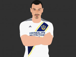 zlatan ibrahimovic la galaxy ready for full color 3d printing 3D Print Model