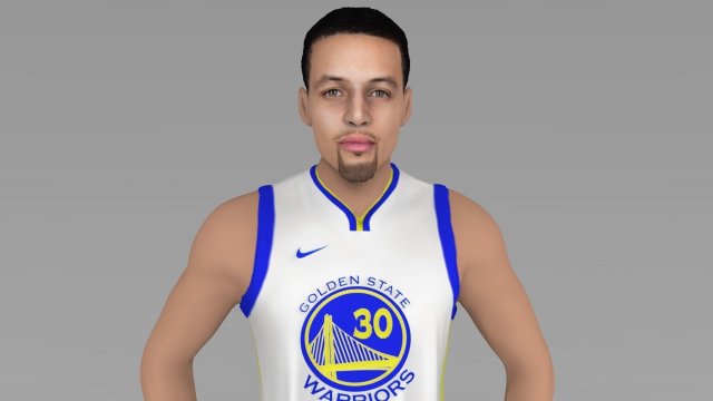 stephen curry ready for full color 3d printing Modello di stampa 3D .c4d .max .obj .3ds .fbx .stl .blend 