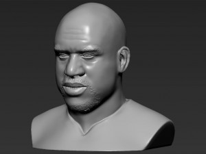 shaq oneal bust 3d printing ready stl obj 3Dプリントモデル