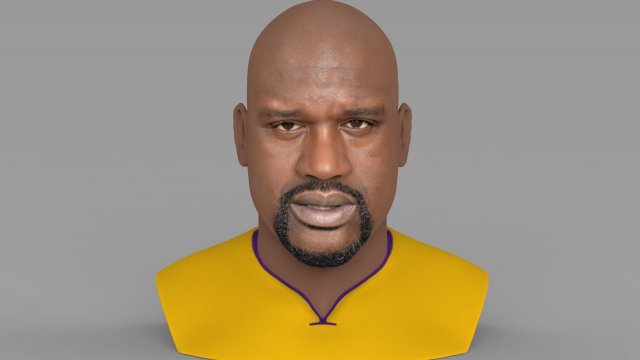 shaq oneal bust ready for full color 3d printing 3D प्रिंट मॉडल .c4d .max .obj .3ds .fbx .stl .blend 