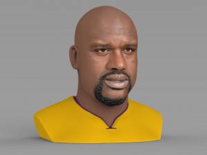 shaq oneal bust ready for full color 3d printing 3D प्रिंट मॉडल