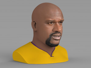 shaq oneal bust ready for full color 3d printing 3D प्रिंट मॉडल