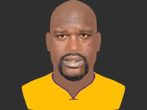 shaq oneal bust ready for full color 3d printing 3D प्रिंट मॉडल