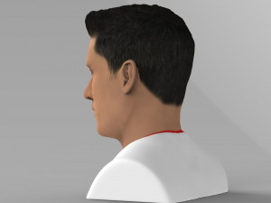 robert lewandowski bust ready for full color 3d printing Modèles 3D en vedette