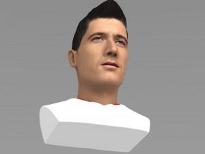 robert lewandowski bust ready for full color 3d printing Modèles 3D en vedette