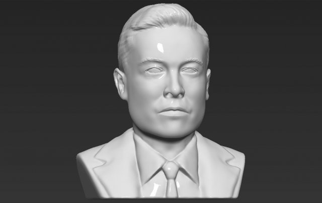 elon musk bust 3d printing ready obj stl Modelo de impresión 3D .c4d .max .obj .3ds .fbx .stl .blend 