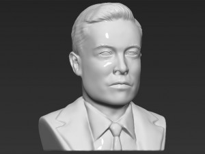 elon musk bust 3d printing ready obj stl Modelo de impresión 3D