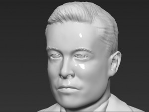elon musk bust 3d printing ready obj stl Modelo de impresión 3D