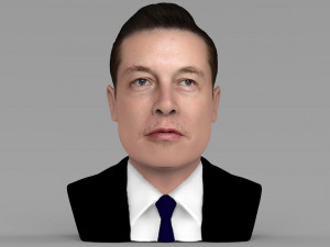 elon musk bust ready for full color 3d printing 3D Print Model