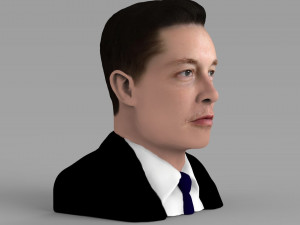 elon musk bust ready for full color 3d printing 3D Принт Модель